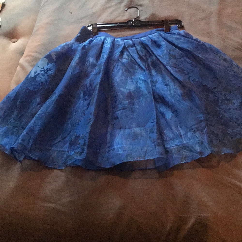 Pretty royal blue flare skirt
